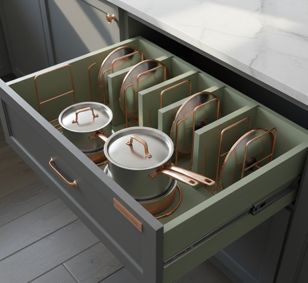 Pot and lid storage organizer